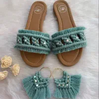 صندل مکرومه|کیف، کفش، کمربند|سنندج, |دیوار