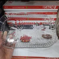 دیس شیرینی‌خوری شیشه‌ای نو