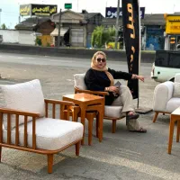 مبل راحتی نرده ایی /تمام چوب نراد