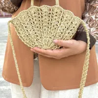فروش کیف دستبافت صدفی دخترانه فانتزی