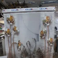 تولید پرده زبرا چاپی لوگو مناسب دفتر پش شیشه مغازه|پرده، رانر، رومیزی|قدس, شهرقدس|دیوار