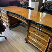 2 دست نیم ست مبلمان اداری کلاسیک چرم و میز مدیریت|مبلمان اداری|تهران, یافت‌آباد|دیوار