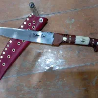 چاقو فولاد استیل دسته عناب وسط استخون ۳۰ تایی