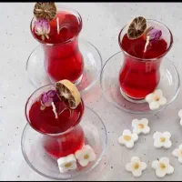 شمع مدل استکان چای