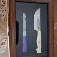 تعدادی چاقو وقداره|کلکسیون اشیاء عتیقه|ورامین, ورامین|دیوار