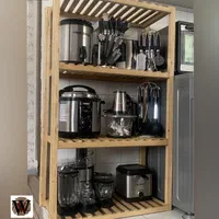 طبقه و شلف لباس ظروف چوبی