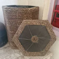 سطل حصیری مخصوص رخت چرک یا هرچیز دیگد