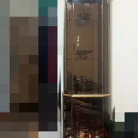 ویترین تمام شیشه ای طلایی شامپاینی