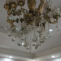 لوستر برنز ۵ شاخه|لوستر و چراغ آویز|فردیس, شهرک راه آهن|دیوار