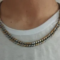 گردنبند دورنگ استیل