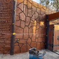 سیمان کاری طرح دار وساده دیوارکشی