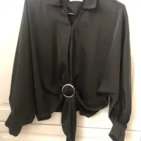 بلوز شومیز ساتن آستین