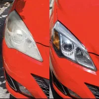 شفاف سازی چراغ اتومبیل شیشه دودی پولیش واکس سرامیک