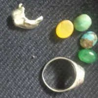 انگشترنقره باچهارتاسنگ اصل