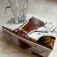 قوری کتری مسی استکان جاشمعی نمکدون/مس چینی شیشه ای