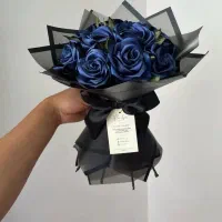 دسته گل رز روبانی همینقدر خوشکل