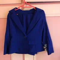 کت و شلوار آبی مرواریدی ترک سایز۳۶/۳۸