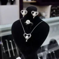 انواع نیم ست نقره مرواریدی زنانه