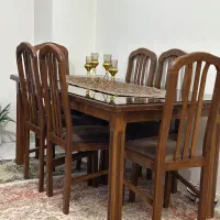 میز نهار خوری ۶ نفره چوب راش