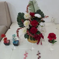 گل زیبا و گلدان های کوچک