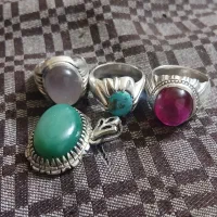 انگشتر نقره دست ساز و گردنی