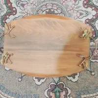 یه سینی جنس چوب راش|ظروف سرو و پذیرایی|قم, آذر (نکویی)|دیوار