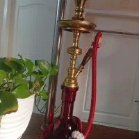 قلیان برنجی با تمام لوازم جانبی