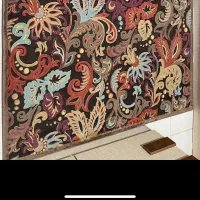 فرش ۴متری ابریشم فانتزی کرم قهوه ای مناسب ویلا|فرش|رشت, سیا اسطلخ|دیوار