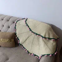 شال یا پتوی مبل دسته گل