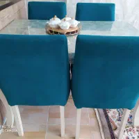 میز ناهار خوری چهار نفره سالم و تمیز|میز و صندلی غذاخوری|لنگرود, |دیوار