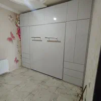 تخت تاشو رنگ گردویی(کد۱۲۰۱)|تخت و سرویس خواب|رشت, انصاری|دیوار