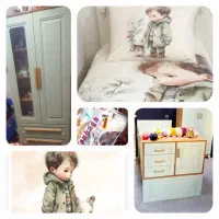 سرویس اتاق خواب کودک رنگ سبز ماچا ترند