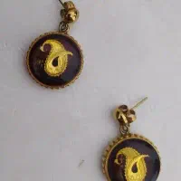 گوشواره آب کاری شده طلا