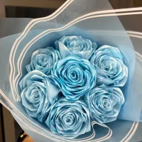 گل ربانی ۷ شاخه بدون شاین