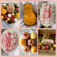 تزیینات و حکاکی میوه شب یلدا