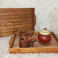 کاور و سینی چوبی