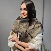 روسری مجلسی ابریشم ژاکارد ترک همراه با10رنگ دلنواز|لباس|ملارد, |دیوار