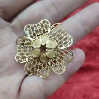 انگشتر گل بزرگ طلا