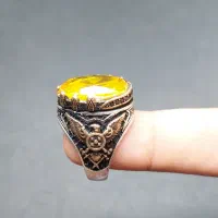 انگشتر نقره سیترین(سنگ ثروت)