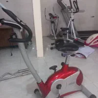 فروش ۲تا دوچرخه ثابت،ماساژور،میله پرس،تاتمی|تجهیزات ورزشی|دورود, |دیوار