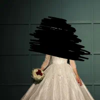 لباس عروس مدل پرنسسی کارشده آستین دار