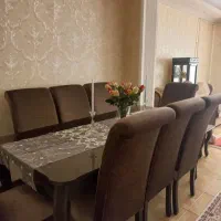 مبل هفت نفره به همراه میز ناهارخوری ۸ نفره|میز و صندلی غذاخوری|شفت, |دیوار