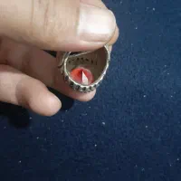 انگشتر نقره نگین یاقوت سرخ الماسی|جواهرات|شهر بابک, |دیوار