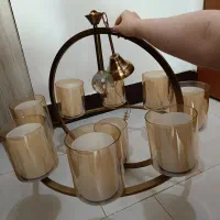 لوستر آویز سقفی9شاخه طلایی شامپاینی|لوستر و چراغ آویز|رشت, دیانتی|دیوار