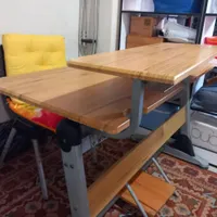 میز کامپیوتر mdf دو طبقه