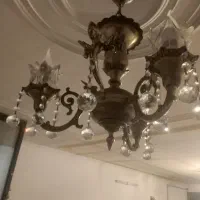 یک جفت لوستر ۳شعله برنز فروشی