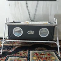 باسلام گهواره مارک میلاد طوسی سفید نو نو گهواره گ|اسباب و اثاث بچه|کرمانشاه, |دیوار