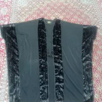 مانتو عبایی جنس خاویارخیلی مشکی
