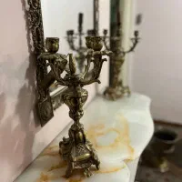 آیینه کنسول قدیمی برنز سنگین وزن