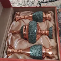 پک ظروف مسی فیروزه کوبی شده برند آقاجانی|صنایع دستی و سایر لوازم تزئینی|گنبد کاووس, |دیوار